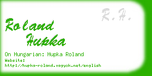 roland hupka business card